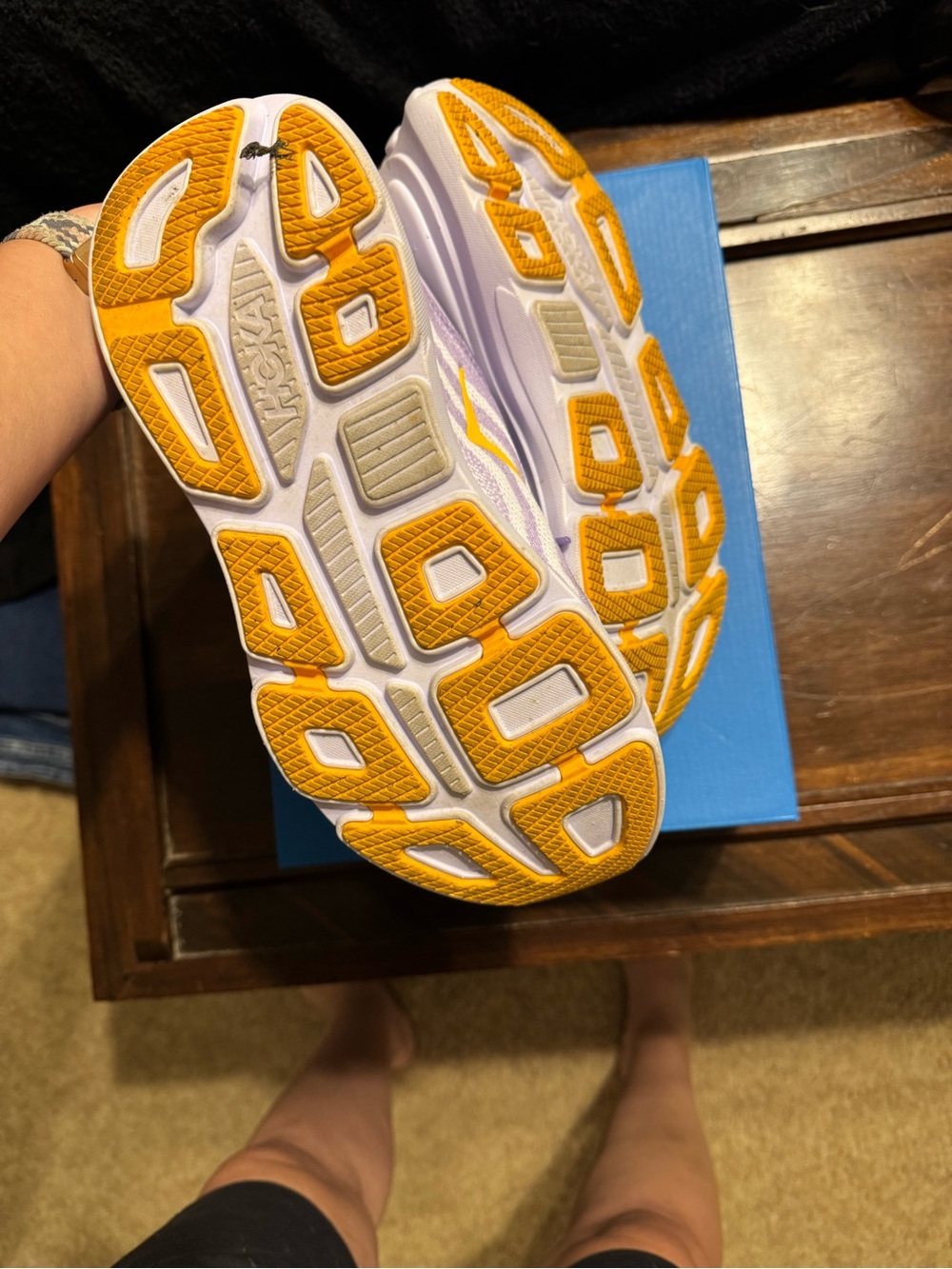 HOKA Bondi 9 Women’s Lavender Running Shoes - Picture 4 of 5